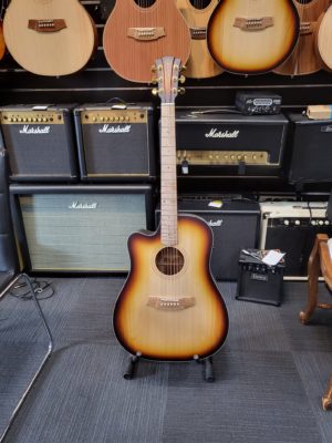 Cole Clark FL2EC Left Hand - Black Stage Custom