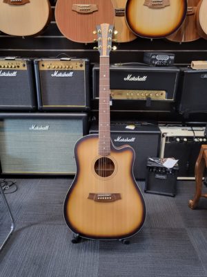 Cole Clark FL2EC Spruce Blackwood Sunburst with Rosewood Fretboard